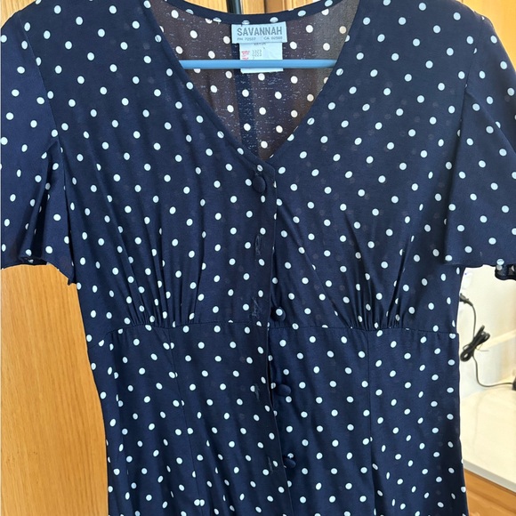 NEW Savannah Polka Dot Pants Dress - Size 7 - Picture 4 of 10